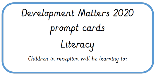 Development matters prompts - literacy