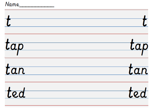 Phase 2 phonics handwriting sheets satpin